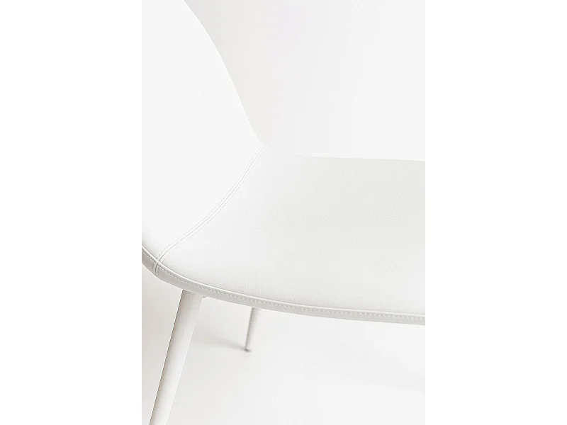 Packs Sillas Comedor - Pack 6 Sillas White Teok Polipiel - Blanco