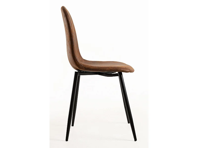 Packs Sillas Comedor - Pack 2 Sillas Black Teok Polipiel - Café Vintage