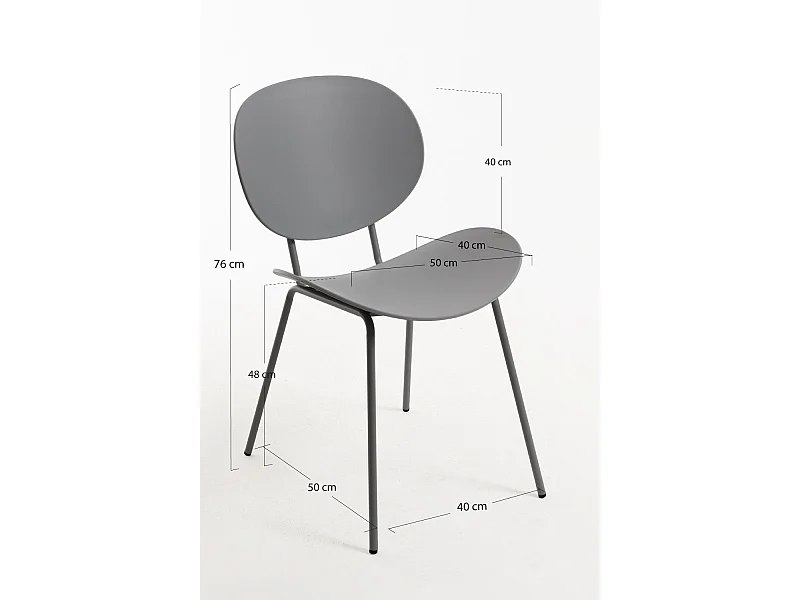 Sillas Comedor - Silla Dony - Gris
