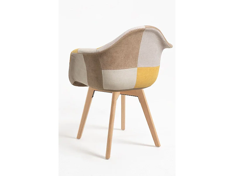 Packs Sillas Comedor - Pack 4 Sillas Belu Patchwork - Amarillo