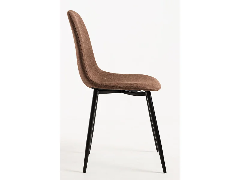 Packs Sillas Comedor - Pack 6 Sillas Black Teok Tela - Marrón