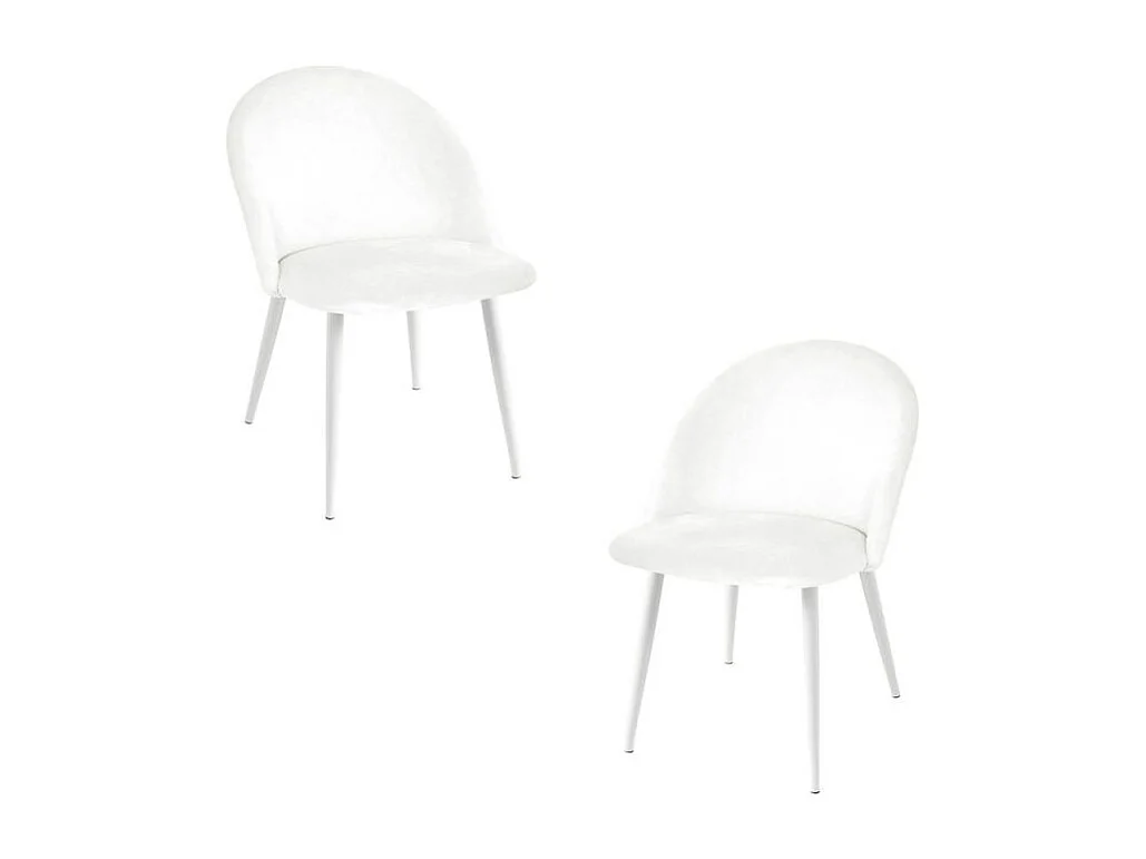Packs Sillas Comedor - Pack 2 Sillas White Vint Terciopelo - Blanco