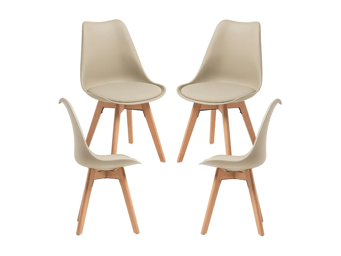 Packs Sillas Comedor - Pack 4 Sillas Synk Basic - Greige