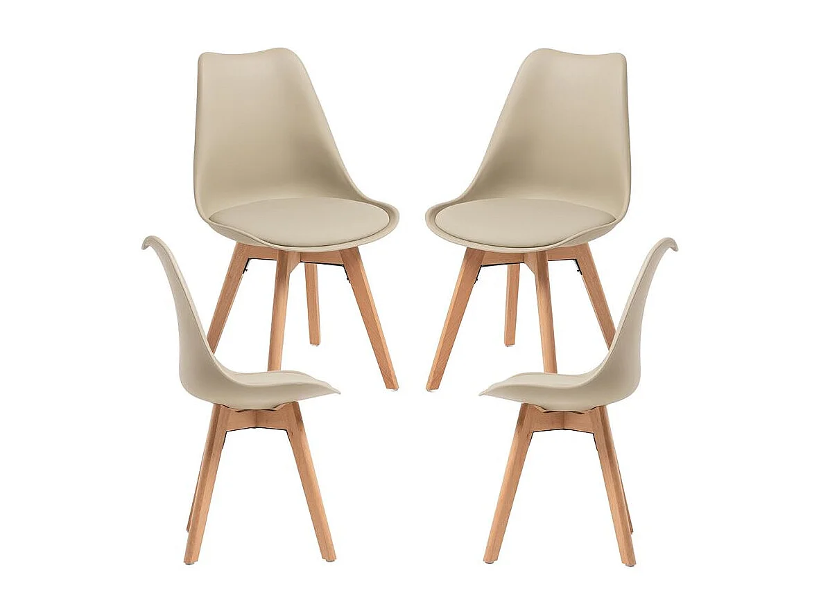 Packs Sillas Comedor - Pack 4 Sillas Synk Basic - Greige