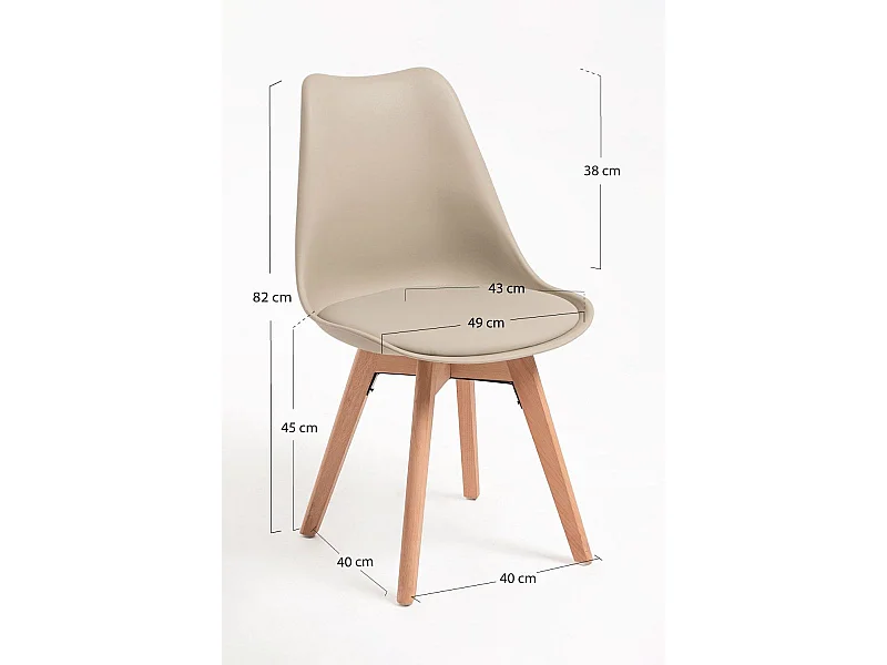 Packs Sillas Comedor - Pack 4 Sillas Synk Basic - Greige