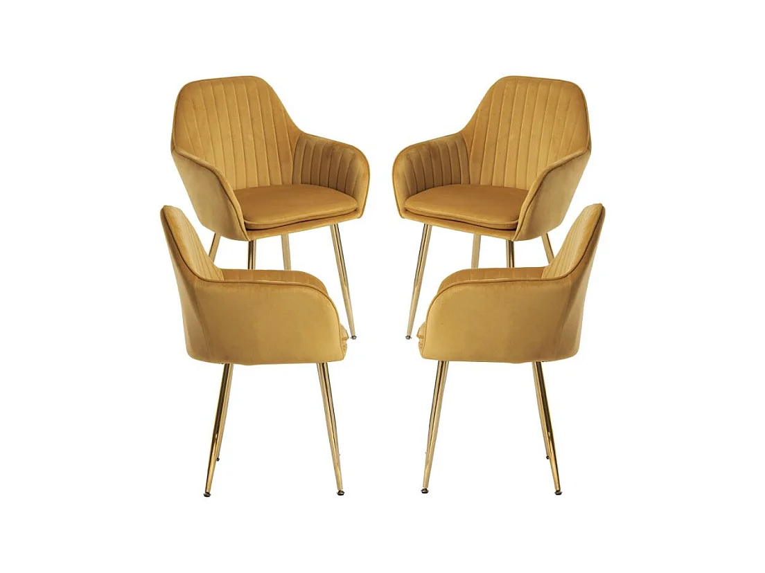 Packs Sillas Comedor - Pack 4 Sillas Chic Golden - Mostaza