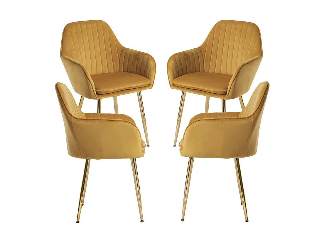 Packs Sillas Comedor - Pack 4 Sillas Chic Golden - Mostaza