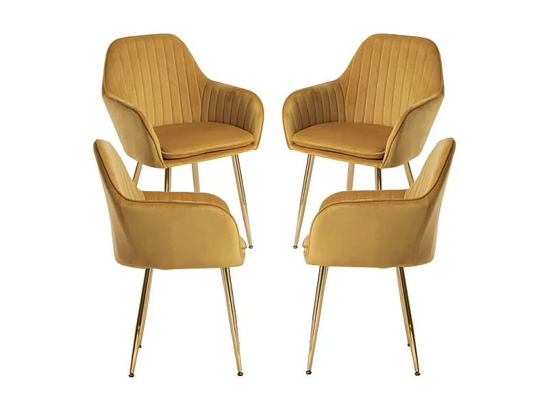 Packs Sillas Comedor - Pack 4 Sillas Chic Golden - Mostaza