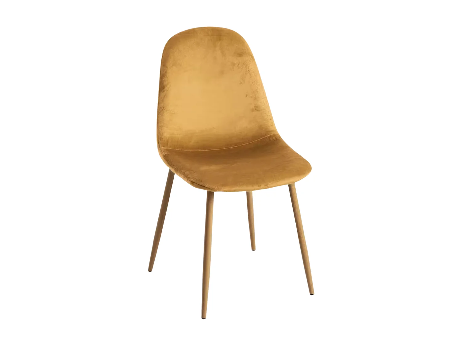 Sillas Comedor - Silla Teok Terciopelo - Mostaza
