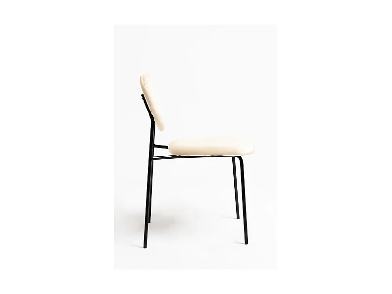 Packs Sillas Comedor - Pack 6 Sillas Cora Black Terciopelo - Beige