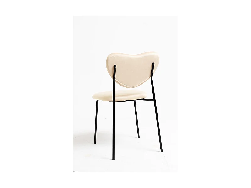 Packs Sillas Comedor - Pack 6 Sillas Cora Black Terciopelo - Beige