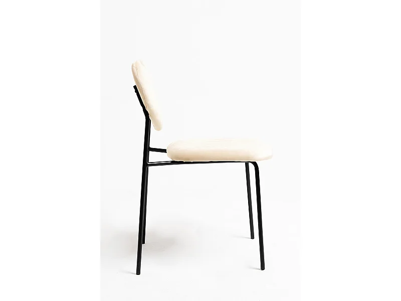 Packs Sillas Comedor - Pack 6 Sillas Cora Black Terciopelo - Beige