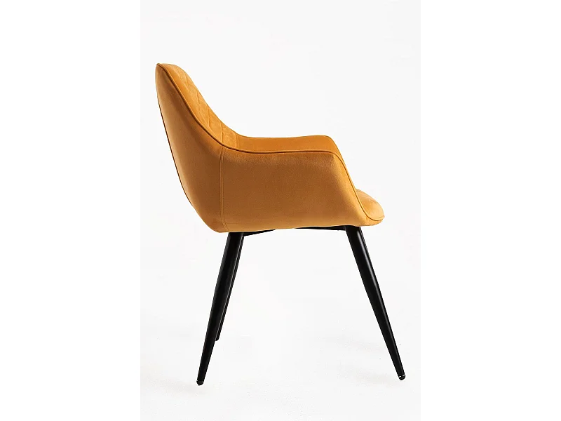 Sillas Comedor - Silla Kres Terciopelo - Mostaza
