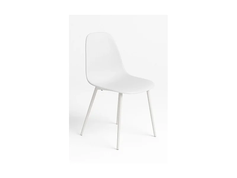Sillas Comedor - Silla White Teok Polipiel - Blanco