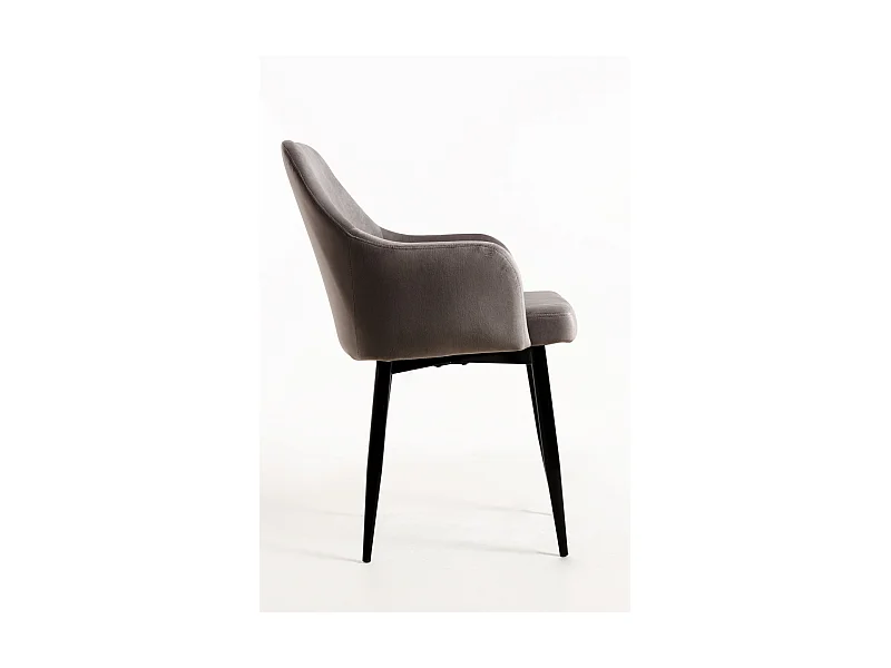 Packs Sillas Comedor - Pack 6 Sillas Puan Terciopelo - Gris oscuro