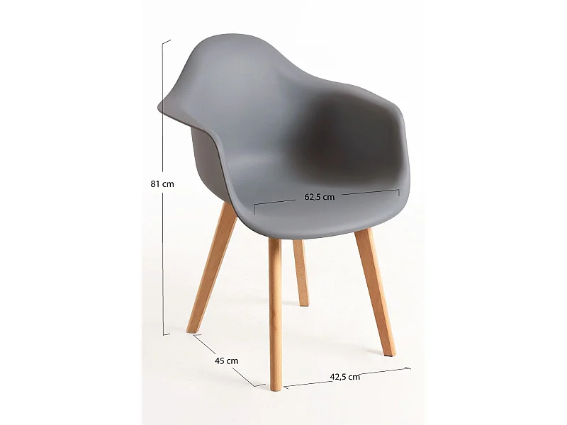 Sillas Comedor - Silla Belu - Gris oscuro