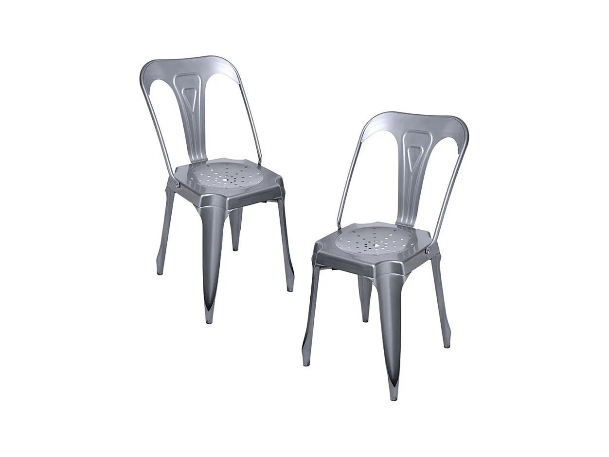 Packs Sillas Comedor - Pack 2 Sillas Ulix - Gris metalizado