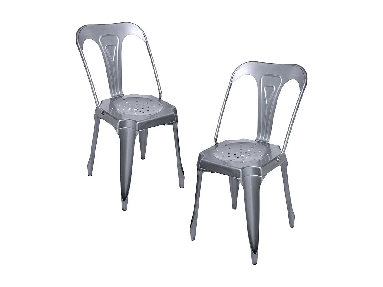 Packs Sillas Comedor - Pack 2 Sillas Ulix - Gris metalizado