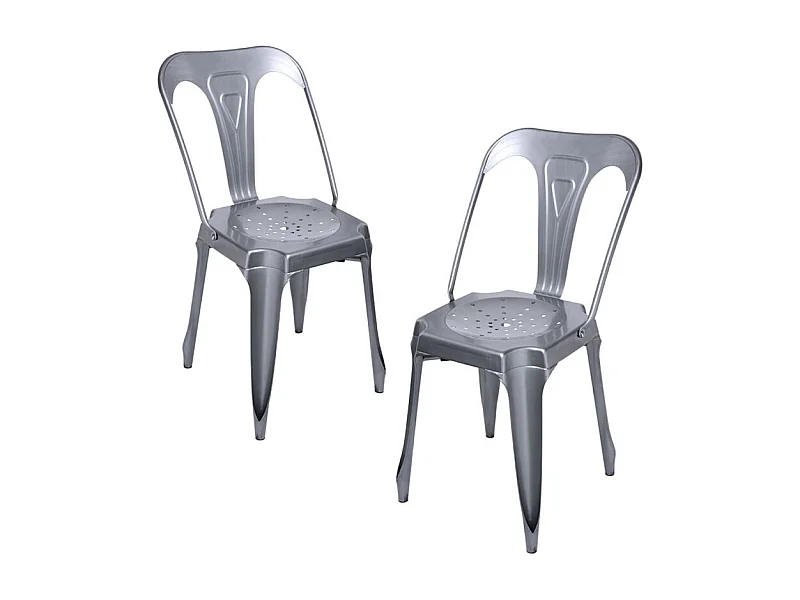 Packs Sillas Comedor - Pack 2 Sillas Ulix - Gris metalizado