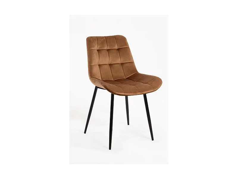 Sillas Comedor - Silla Teray Terciopelo - Marrón Claro