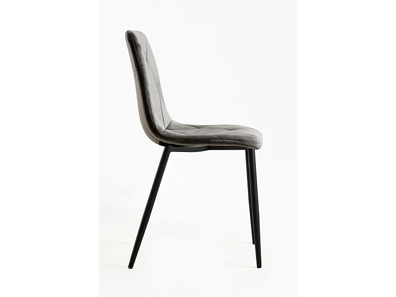 Packs Sillas Comedor - Pack 2 Sillas Lyke Terciopelo - Gris oscuro