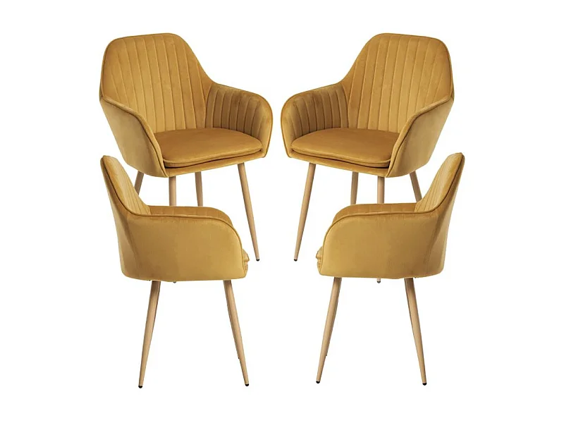 Packs Sillas Comedor - Pack 4 Sillas Chic - Mostaza