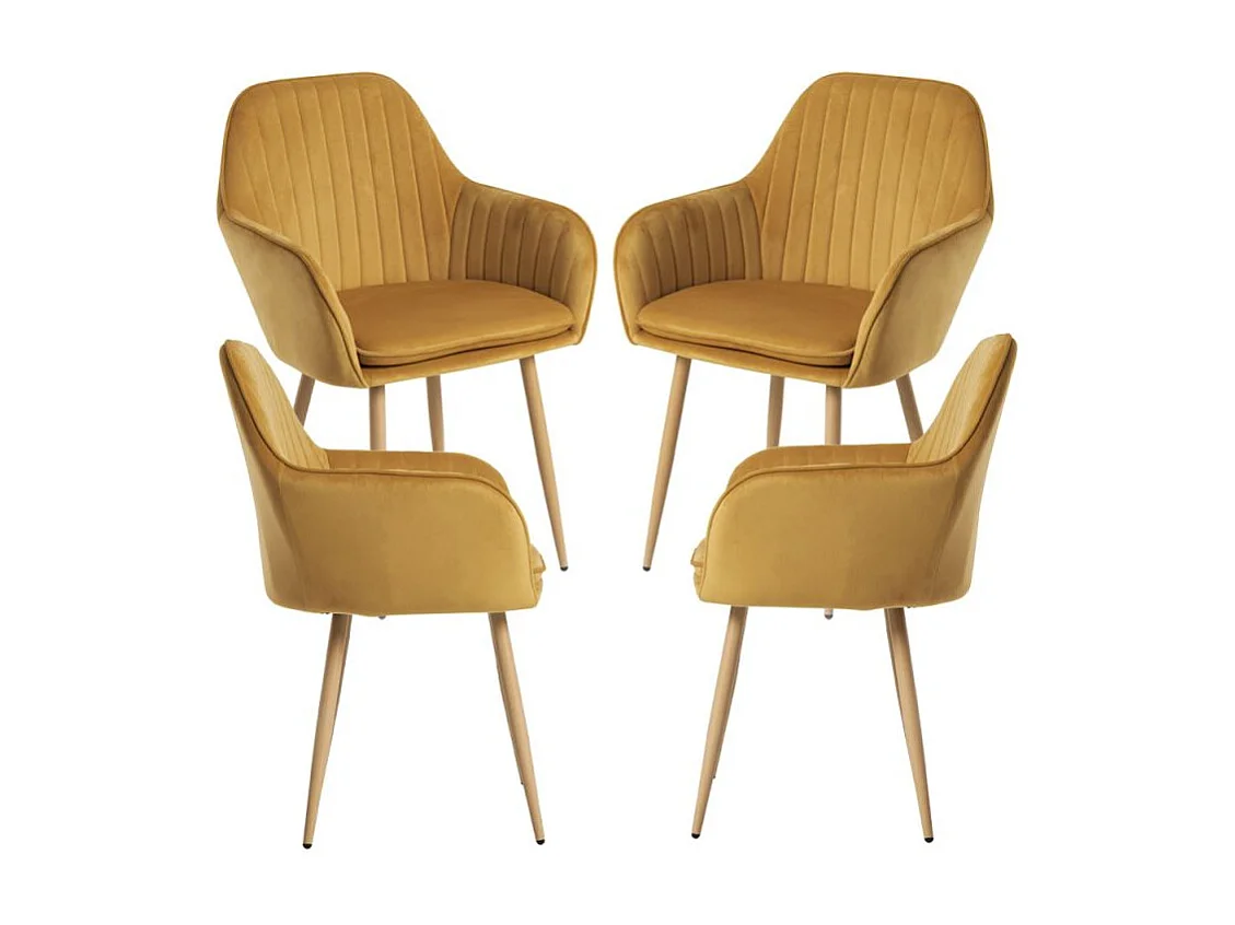 Packs Sillas Comedor - Pack 4 Sillas Chic - Mostaza