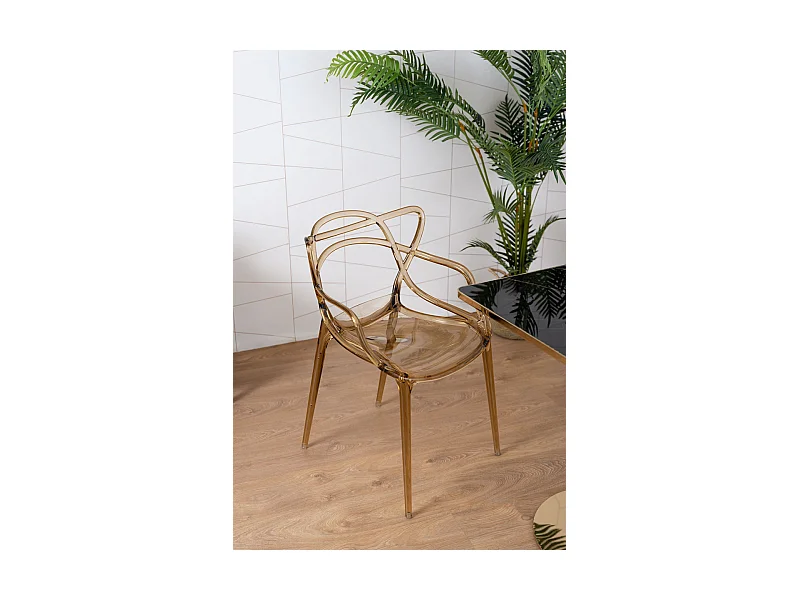 Sillas Comedor - Silla Korme Transparente - Ambar