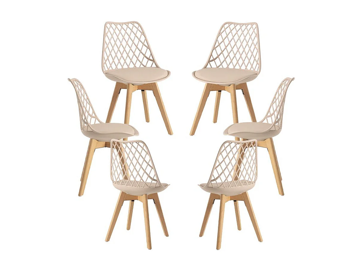 Packs Sillas Comedor - Pack 6 Sillas Mima - Beige Tapioca