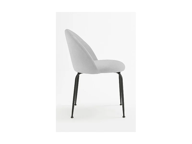 Sillas Comedor - Silla Black Dalnia Tela - Gris claro