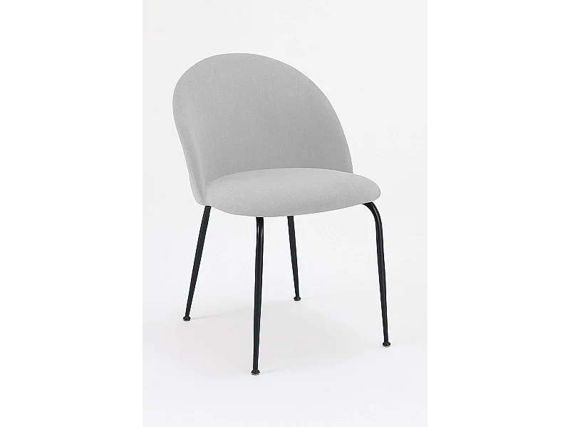 Sillas Comedor - Silla Black Dalnia Tela - Gris claro