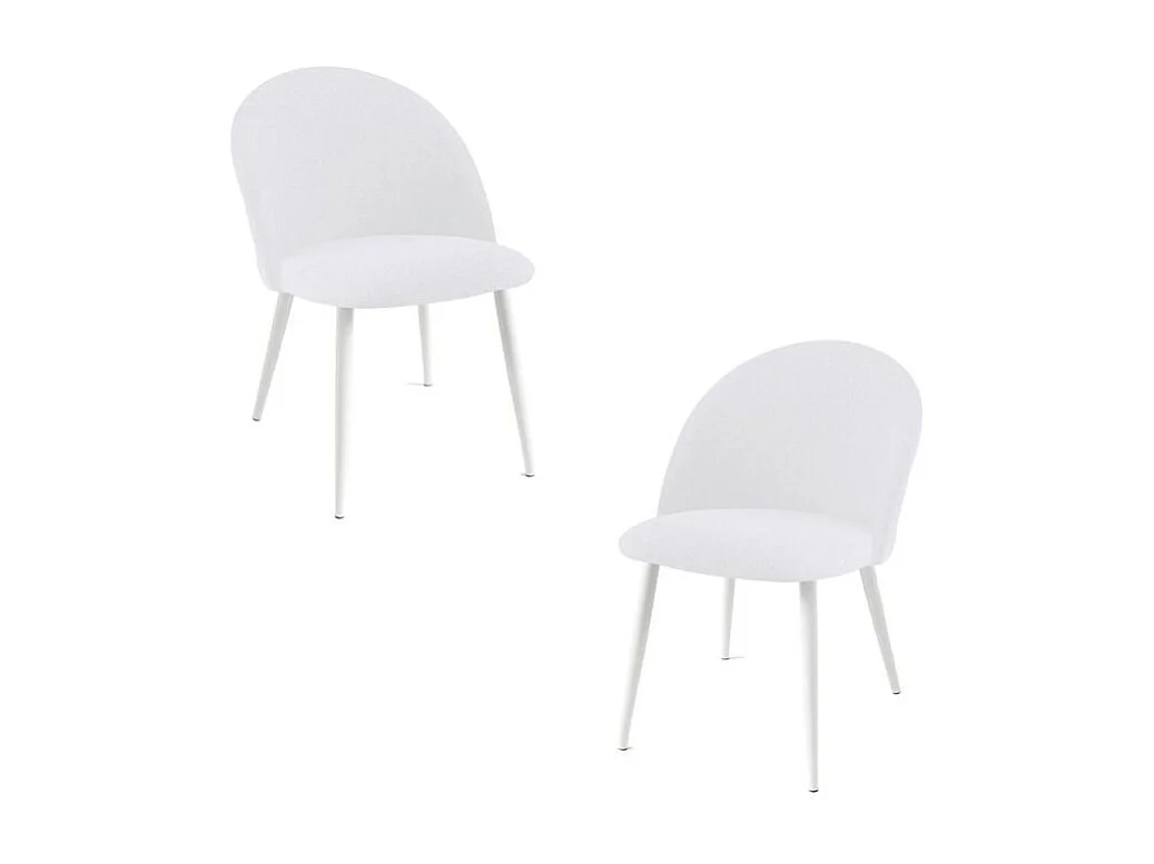 Packs Sillas Comedor - Pack 2 Sillas White Vint Tela - Blanco