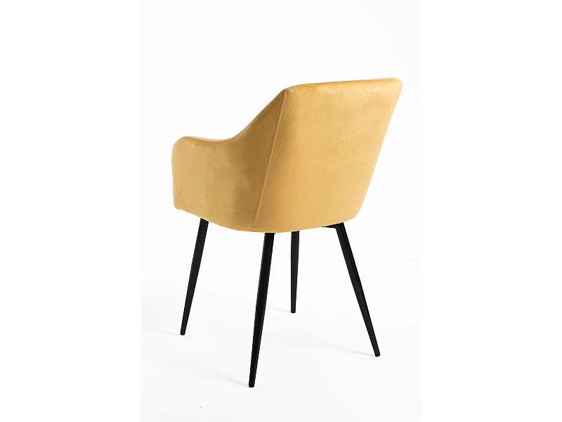 Sillas Comedor - Silla Puan Terciopelo - Mostaza