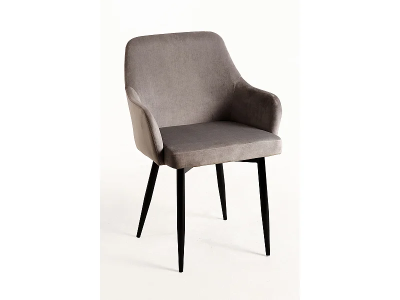 Packs Sillas Comedor - Pack 4 Sillas Puan Terciopelo - Gris oscuro