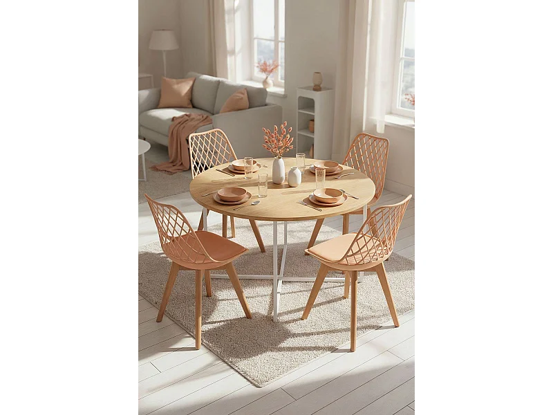 Packs Sillas Comedor - Pack 4 Sillas Mima - Naranja claro