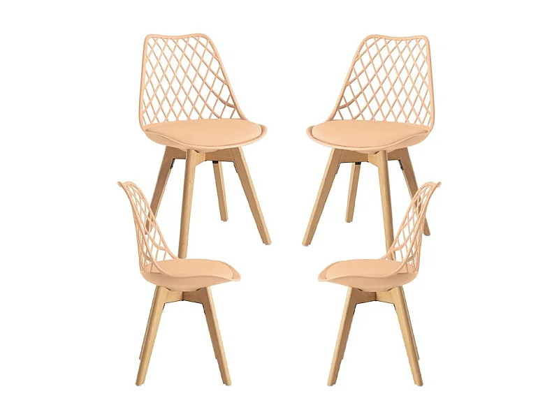 Packs Sillas Comedor - Pack 4 Sillas Mima - Naranja claro