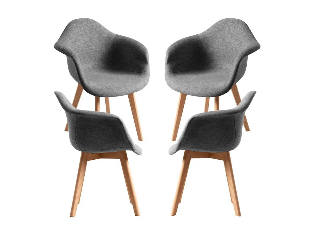 Packs Sillas Comedor - Pack 4 Sillas Belu Tela - Gris oscuro