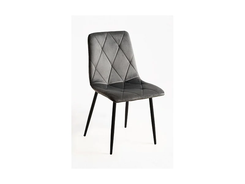 Sillas Comedor - Silla Lyke Terciopelo - Gris oscuro