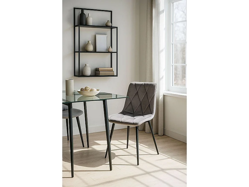 Sillas Comedor - Silla Lyke Terciopelo - Gris oscuro