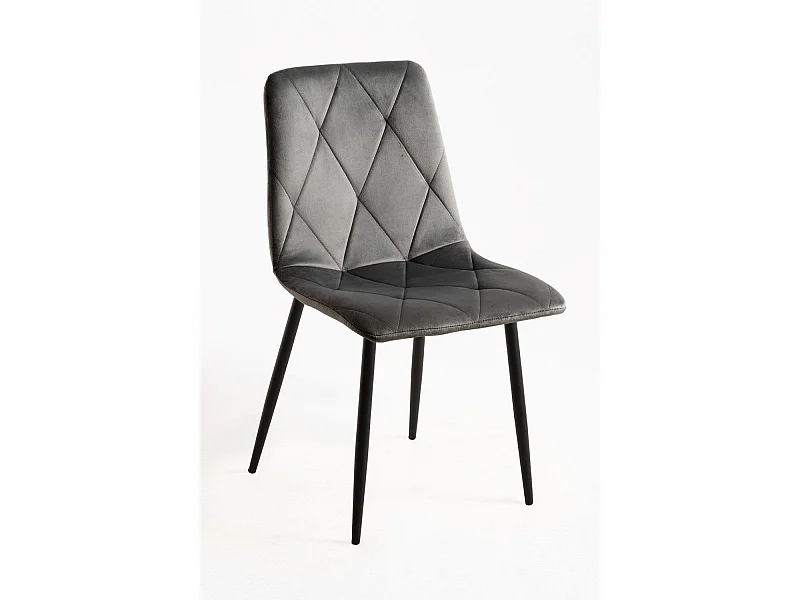 Sillas Comedor - Silla Lyke Terciopelo - Gris oscuro