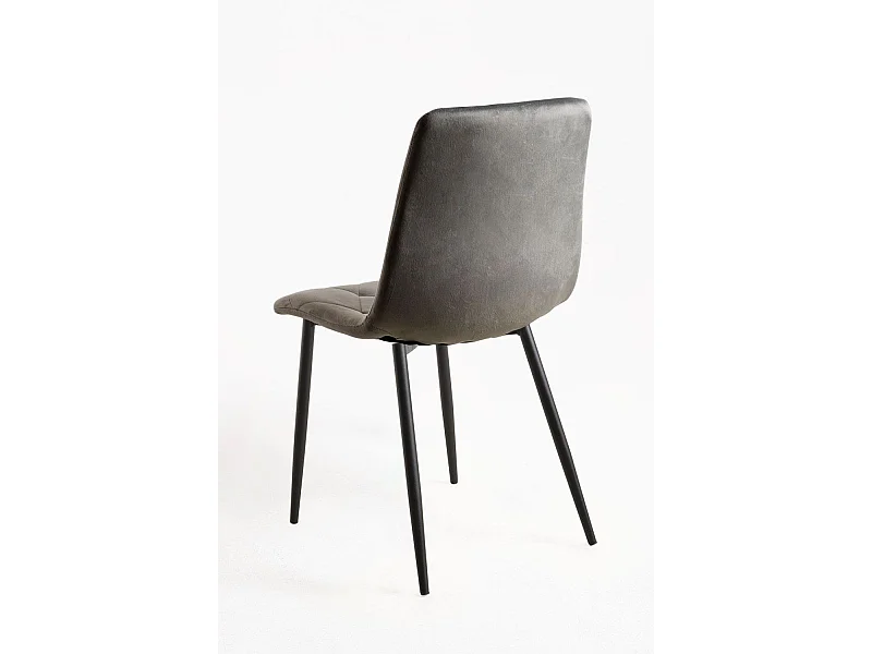 Sillas Comedor - Silla Lyke Terciopelo - Gris oscuro