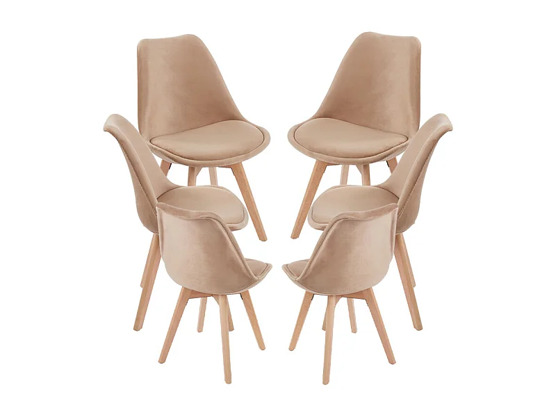 Packs Sillas Comedor - Pack 6 Sillas Synk Terciopelo - Champán