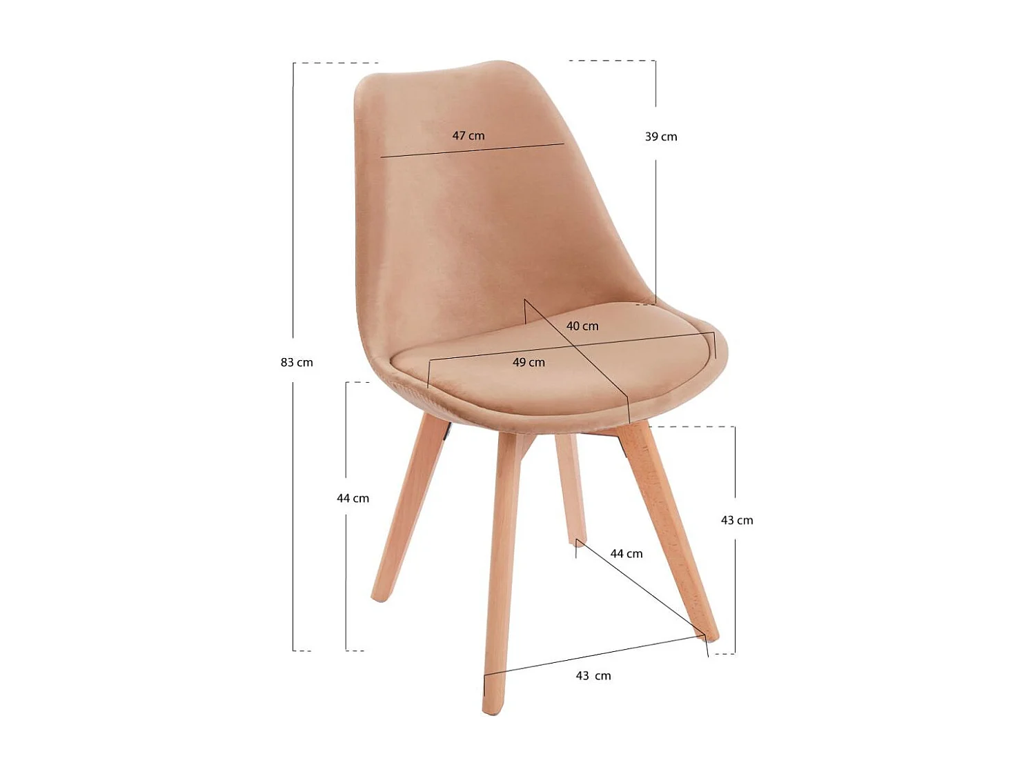 Packs Sillas Comedor - Pack 6 Sillas Synk Terciopelo - Champán