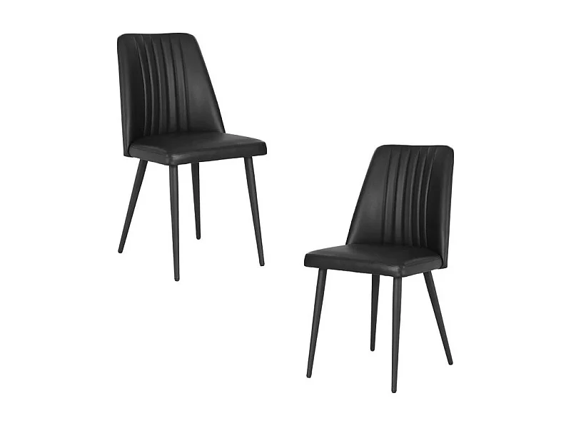 Packs Sillas Comedor - Pack 2 Sillas Betros Polipiel - Negro