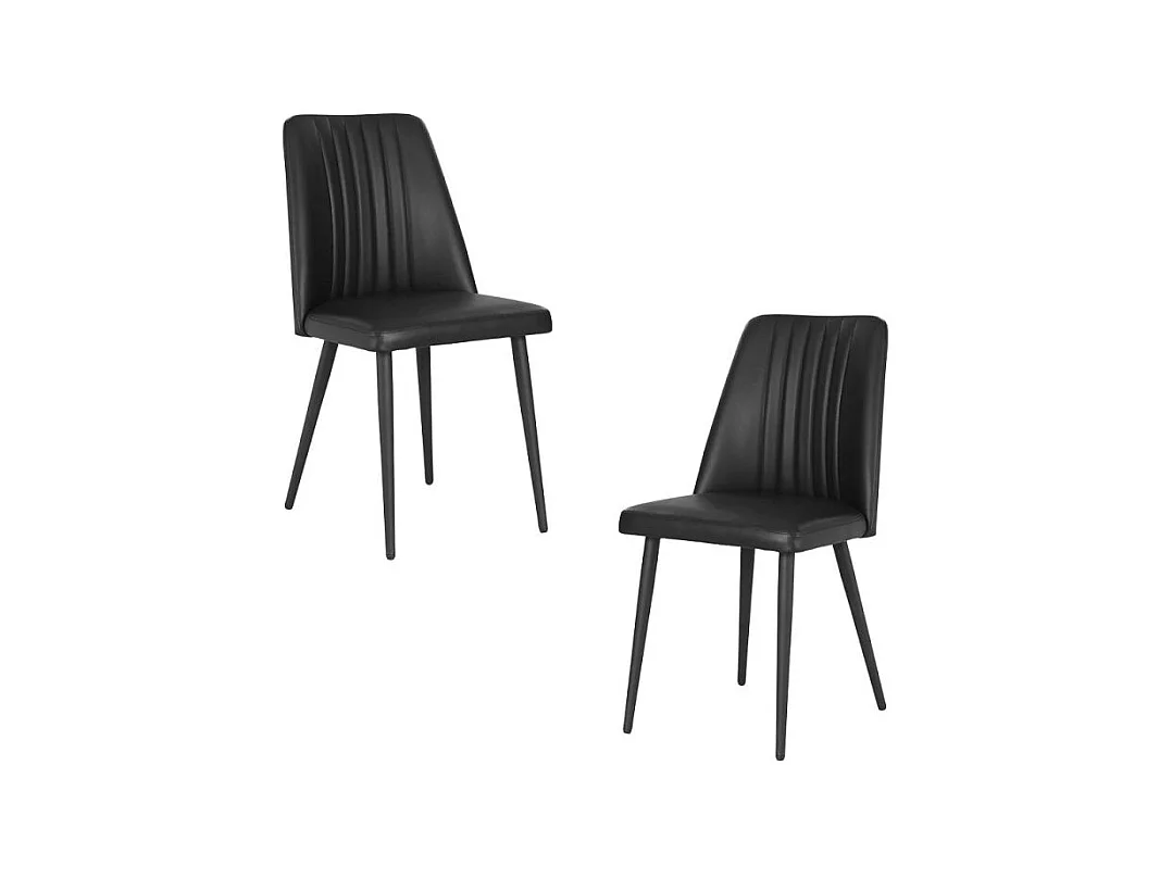 Packs Sillas Comedor - Pack 2 Sillas Betros Polipiel - Negro
