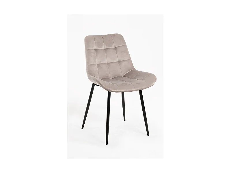 Sillas Comedor - Silla Teray Terciopelo - Gris claro