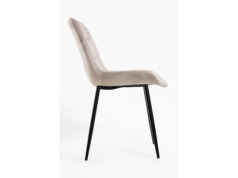 Sillas Comedor - Silla Teray Terciopelo - Gris claro