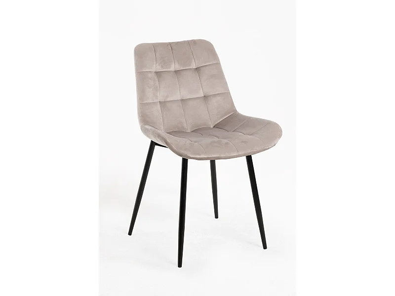 Sillas Comedor - Silla Teray Terciopelo - Gris claro