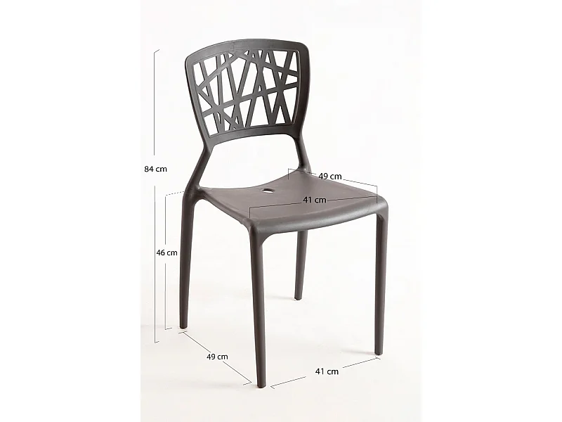 Sillas Comedor - Silla Delta - Gris oscuro