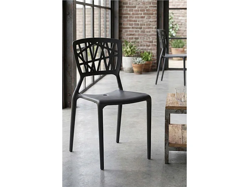 Sillas Comedor - Silla Delta - Gris oscuro